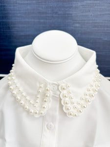 White Embellished Collar