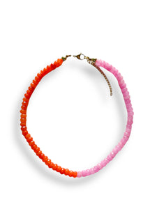 Mia Necklace: Pink & Orange