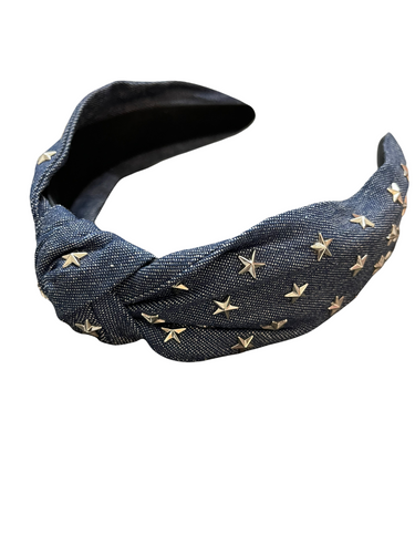 Chambray & Stars Headband