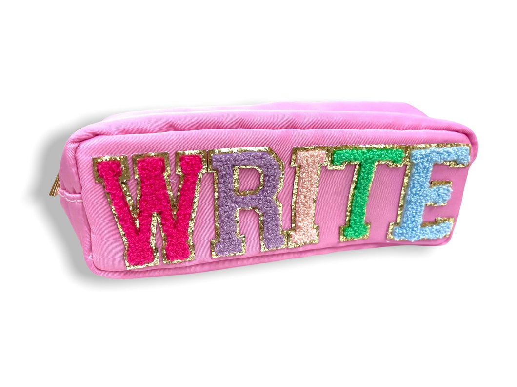 WRITE Pencil Bag- Pink