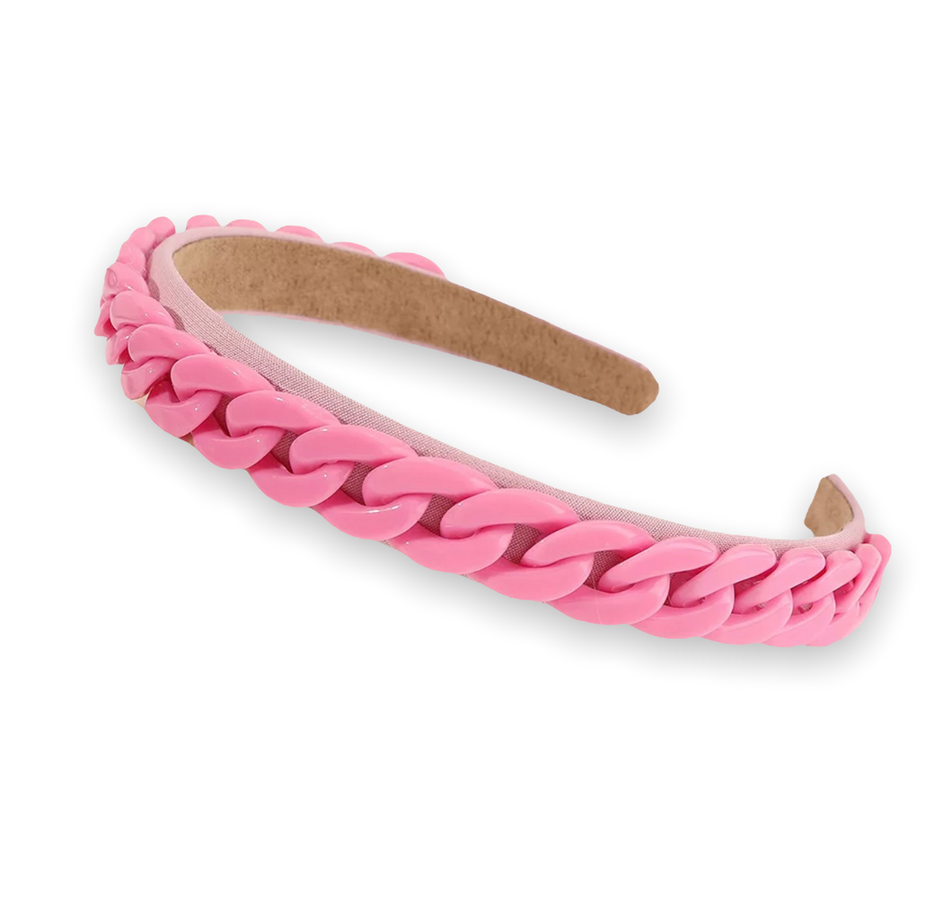 Summer Fun Chain Headband- Pink