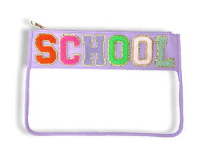 SCHOOL Clear Nylon Bag- Lavender